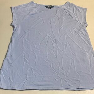Lauren Ralph Lauren Pale Blue Short Sleeve Tee